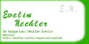 evelin mechler business card